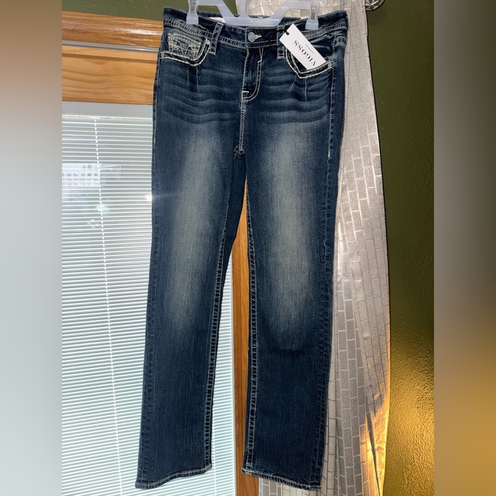 Vigoss Dark Blue Straight Leg Jeans